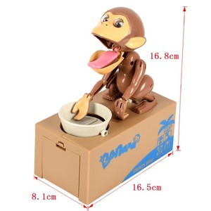 UCHOME 원숭이 저금통 전자식 배고픈 식사하는 침팬지 저금통 - Product Image 6