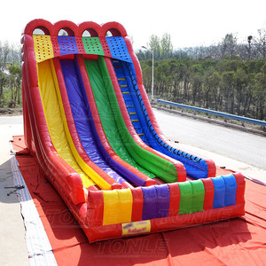 Massive 35 'Tall Triple Lane Black <span class=keywords><strong>Diamond</strong></span> The Edge <span class=keywords><strong>Giant</strong></span> <span class=keywords><strong>Inflatable</strong></span> Slide Dành Cho Người Lớn Và Trẻ Em - Product Image 3