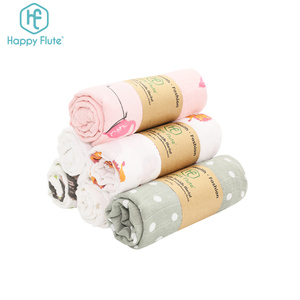 Heureux Flûte usine fournisseur 120 "x 120" haute doux tissu imprimé <span class=keywords><strong>mousseline</strong></span> couvertures bébé swaddle wrap - Product Image 1