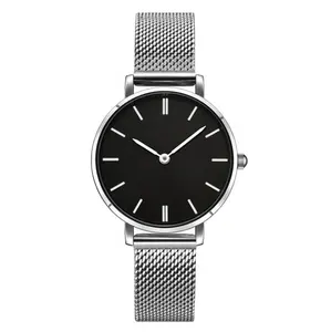 2018 DWG-2018628 Stainless Steel Mesh Band Private Label Ladies Bangle Watch for Women Quartz Movement from Japan