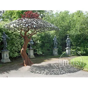 Grande Sculpture Extérieure En Métal Artisanat Jardin En Acier Inoxydable Arbre Sculpture À Vendre