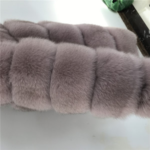 Abrigo de piel de zorro Real de estilo largo de Invierno para mujer al por mayor - Product Image 6