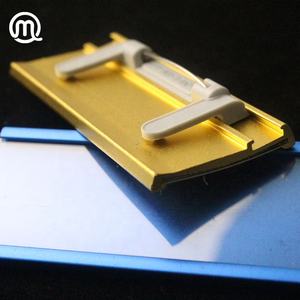 Plaque <span class=keywords><strong>de</strong></span> <span class=keywords><strong>nom</strong></span> en métal argenté et doré, en aluminium, directement <span class=keywords><strong>de</strong></span> l'usine, pour impression personnalisée avec clip <span class=keywords><strong>de</strong></span> sécurité - Product Image 4