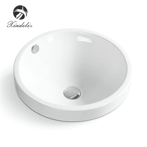 <span class=keywords><strong>Lavandino</strong></span> del <span class=keywords><strong>bagno</strong></span> del bacino del gabinetto della nave di ceramica del fronte ovale semi-incassato bianco professionale del fornitore - Product Image 6