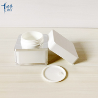 Bouteilles et bocaux acryliques carrés vides emballage cosmétique conteneur cosmétique en plastique emballage cosmétique bouteille de lotion pour le corps givré JZ
