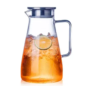 High quality glass Jug & glass Pitcher for cold water pitcher Glass 1500 ml drinking jug