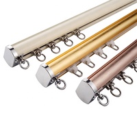 Tringle de rideau Flexible en aluminium, Double piste, vente en gros, ligne incurvée réglable, test QC 100%