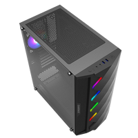 Boîtier d'ordinateur de jeu PC en acier GAMEMAX 3601 Mid-Tower avec ventilateur de 12 cm