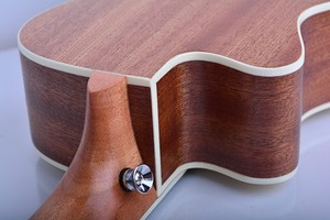 ประเทศจีนผู้ผลิตขายส่งที่กำหนดเอง Cutaway ร่างกายมะฮอกกานีอะคูสติกคอนเสิร์ตอูคูเลเล่ - Product Image 4