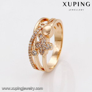 14657 أحدث خاتم من الذهب تصاميم الماس حجر الزركون 18k الذهب اللون خواتم للنساء - Product Image 4