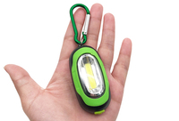 Senter LED COB Mini Portabel 3-Mode untuk Luar Ruangan, Gantungan Kunci