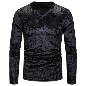 Maglietta con scollo a V <span class=keywords><strong>in</strong></span> <span class=keywords><strong>velluto</strong></span> tinta unita da uomo all'ingrosso 2022 - Product Image 6