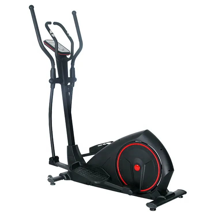 Máquina elíptica de exercício, treino de cardio, máquina fitness com rodas de transporte