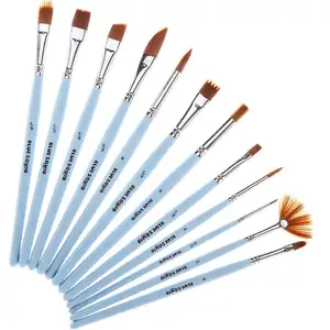 Personnalisé Pinceaux Peinture À L'huile Brosse Ensemble Artiste Brosse 12 Pièces