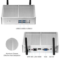 Mini PC sans ventilateur XCY Core I3 6100U TV BOX VGA 6 USB WiFi HTPC Barebone PC de bureau