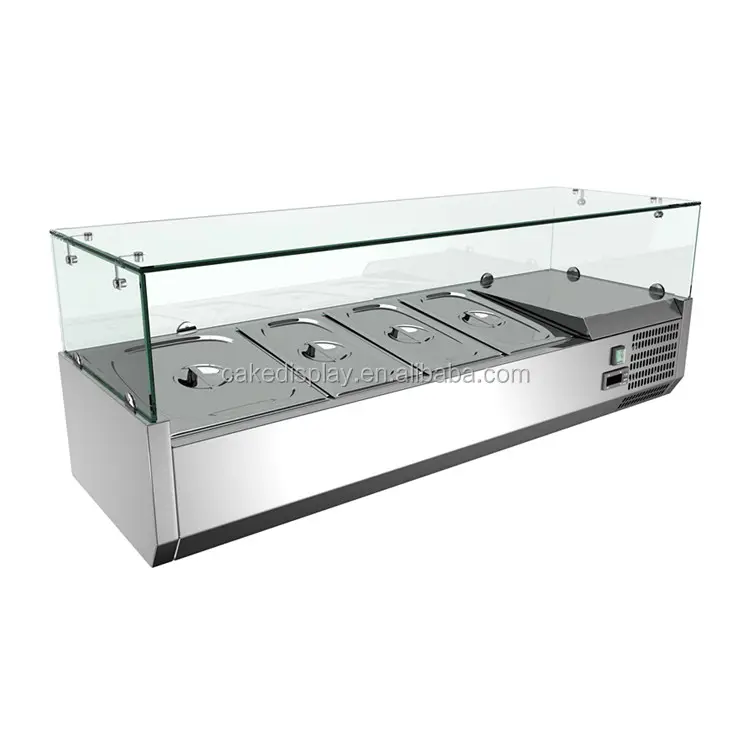 VRX 1000/330 cubierta de vidrio de mesa de Bar de ensaladas refrigerador