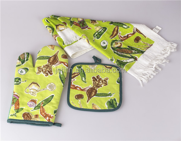 Комплект из 3 предметов из 100% хлопка и льна, высококачественный стеганый хлопковый держатель для кастрюль и варежка для духовки с кухонным полотенцем в комплекте из 3 предметов