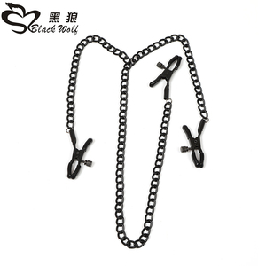 Noir loup sexe jouets sm <span class=keywords><strong>gay</strong></span> sm bondage catsuit latex Mamelon Pince - Product Image 1