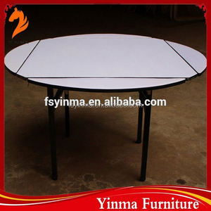 High Quality Foshan Furniture 10 People Folding Plastic Round <strong>Table</strong> <strong>Foldable</strong> <strong>Leg</strong> Wedding Dining Banquet <strong>Table</strong> for Outdoor - Product Image 3