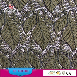 Desain mewah rajutan kabel nilon katun renda kain gaun kain renda untuk pakaian LSML3005 - Product Image 3