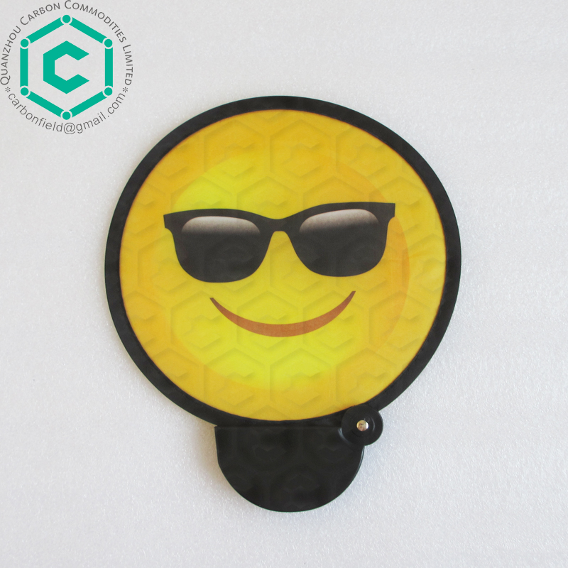 Черное стекло, хорошая улыбка, полный принт, складной черный D-образный Ручной Веер