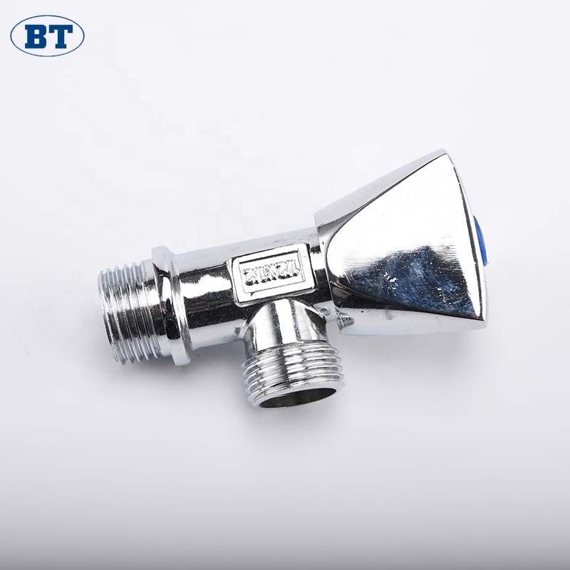 Yuhuan 1/2"x 3/8" NPT Thread Polished Chrome Plated Brass Triangle Angle Valve, PN25 Leak-Proof for Bathroom/Kitchen Plumbing · image 5