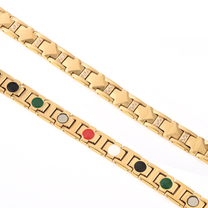 Bracelets semi-magnétiques en tungstène pour femmes, 5 en 1, éléments de mode, Ion négatif, Germanium, infrarouge, organique - Product Image 2