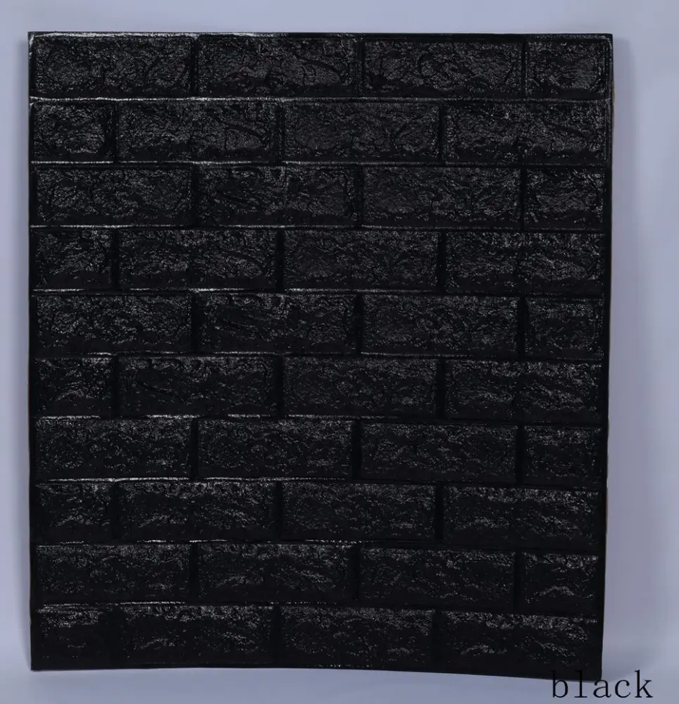 Çin Fabrika Düşük Fiyat 3D Köpük Duvar Kağıdı Çocuklar 3D Duvar Çıkartmaları Tuğla duvar kağıdı Yangın geçirmez DIY Duvar Kağıdı Çıkartmalar