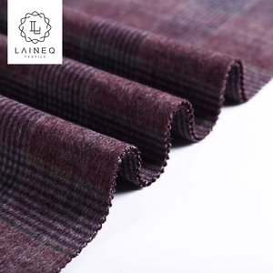 Toque cálido marrón púrpura negro Plaid lana de Cachemira tejido de lana - Product Image 6