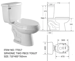 Inodoro American Style White Ceramic Commode Siphon 2 Piece Toilet Cupc Bathroom Wc Toilet Bowl Sanitary Ware