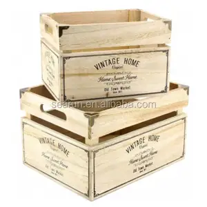 Commercio all'ingrosso di arte menti home storage & organizzazione scatola di legno decor lavagna crate