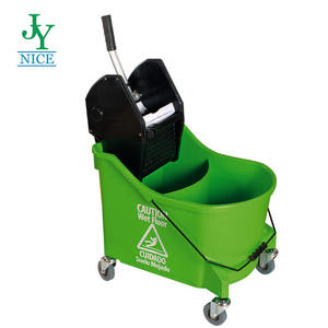 Seau à serpillière en plastique 360 avec essoreur en fer sur roulettes, serpillière et seau à eau bon marché pour le nettoyage des sols - Product Image 6