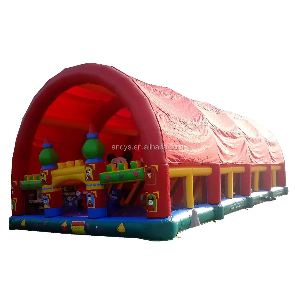 Забавное городское оборудование из козы и волка, надувной город развлечений для детей, гарантия качества