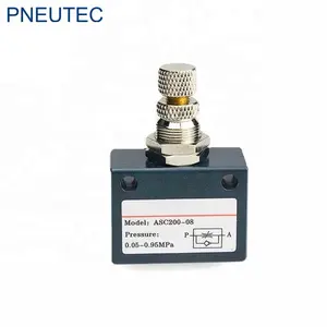 PNEUTEC return orifice pneumatic throttle check valve for inch aluminum accurate type pneumatic flow and control valve