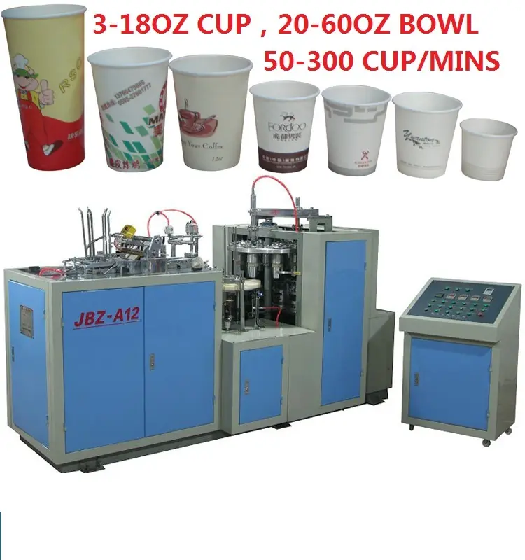 Guangzhou Prijs Ningbo Koffie Productie China Tweedehands Automatische Vormen Papier Cup Grondstof Maken Machine