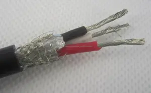 3 de silicona núcleo de aislamiento papel de aluminio envuelto alambre de cobre y alambre trenzado de blindaje del cable