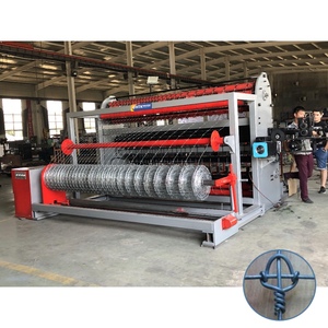 Machine de clôture à nœud <span class=keywords><strong>fixe</strong></span> de 96 pouces de hauteur du premier fabricant chinois, <span class=keywords><strong>moteur</strong></span> PLC à noyau de champ de ferme de cerf de construction en état neuf - Product Image 2