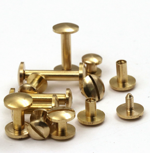 Tornillos Chicago de latón de 10x10x4mm para cinturones de cuero, tornillos macho y hembra de acero inoxidable para cinturones - Product Image 1