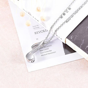 Musica Nota Monili Memorial In Acciaio Inox Collana Ceneri di Cremazione Urna Keepsake Sliver Tono Locket per <span class=keywords><strong>amore</strong></span> - Product Image 3