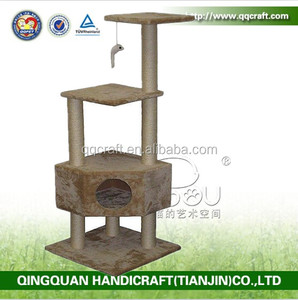 QQPET Luxury <strong>Cat</strong> Tree <strong>Castle</strong> <strong>Cheap</strong> Sisal <strong>Cat</strong> Post Furniture <strong>Cat</strong> Scratching Tree - Product Image 5