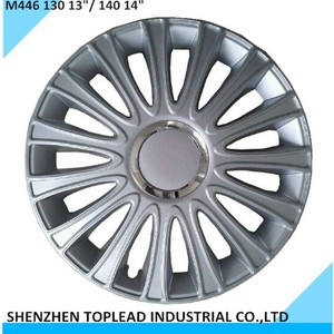 Cubiertas de plástico ABS/PP para rueda de coche, de 13 pulgadas y <span class=keywords><strong>15</strong></span> pulgadas cubierta decorativa, color negro, con tapa cromada, China, venta al por mayor de fábrica - Product Image 2
