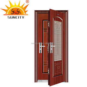 An ninh nướng thép dân cư thiết kế cửa an ninh bên ngoài không thấm nước thiết kế đồ họa hiện đại Polymer 5 năm Mặt Trời Thành Phố - Product Image 1