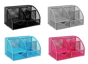 Wideny เครื่องเขียนฟรีตัวอย่าง Home & office อุปกรณ์ลวดโลหะสีม่วงโต๊ะแฟ้มลิ้นชักโลหะชุด <span class=keywords><strong>organizer</strong></span>