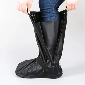 Zapatos impermeables reutilizables para hombre, Botas de lluvia, cubiertas planas para la lluvia