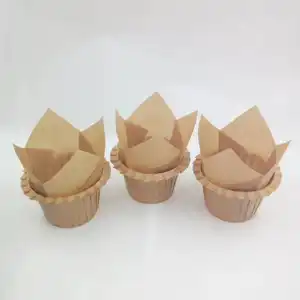 Tulipa de Muffin Copos De Papel Vegetal Copos de Cozimento por atacado