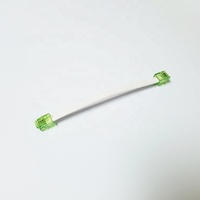 Cable Telefónico Plano de 6 Pines y 6 Hilos con Conector RJ12 de Color Blanco