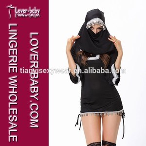 eccitato abito di raso nero copricapo e polsino manica classico <span class=keywords><strong>costume</strong></span> <span class=keywords><strong>da</strong></span> <span class=keywords><strong>cameriera</strong></span> francese <span class=keywords><strong>cameriera</strong></span> <span class=keywords><strong>costume</strong></span> per adulti - Product Image 5
