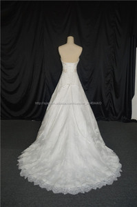 vestido <span class=keywords><strong>de</strong></span> novia blanco una línea <span class=keywords><strong>de</strong></span> cuentas <span class=keywords><strong>de</strong></span> encaje corsé corpiño - Product Image 5