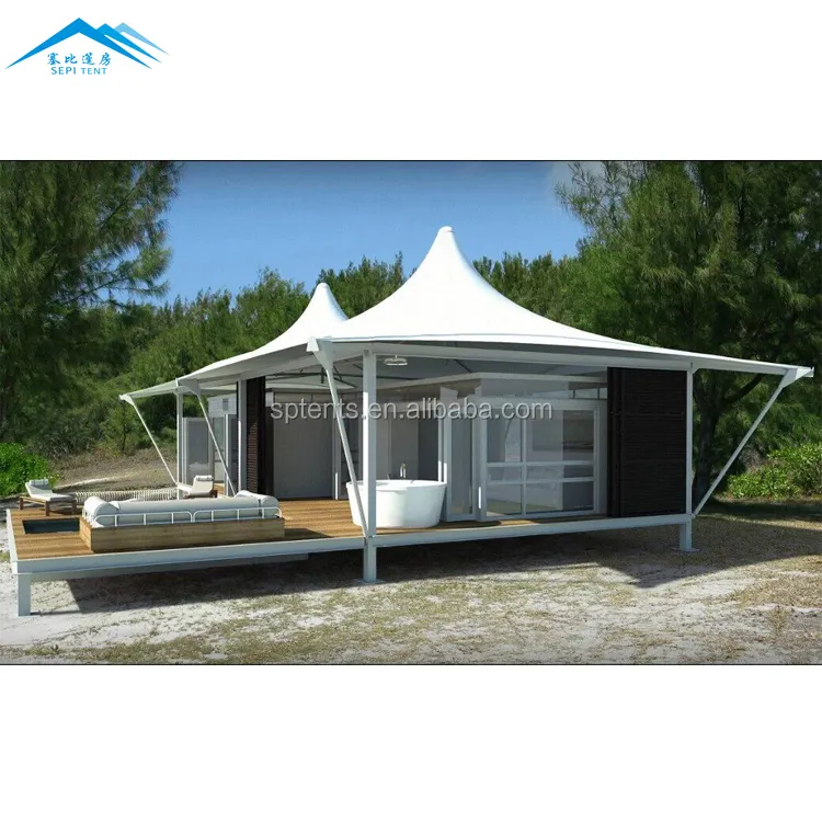 2019 חדש עיצוב glamping אישית ספארי יוקרה מלון אוהל מסעדה אוהל