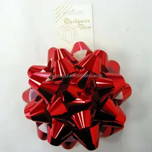 Vendita calda gift wrapping nastro rosso di plastica uovo/arco stella/ricci arco Per La Decorazione O Confezione Regalo